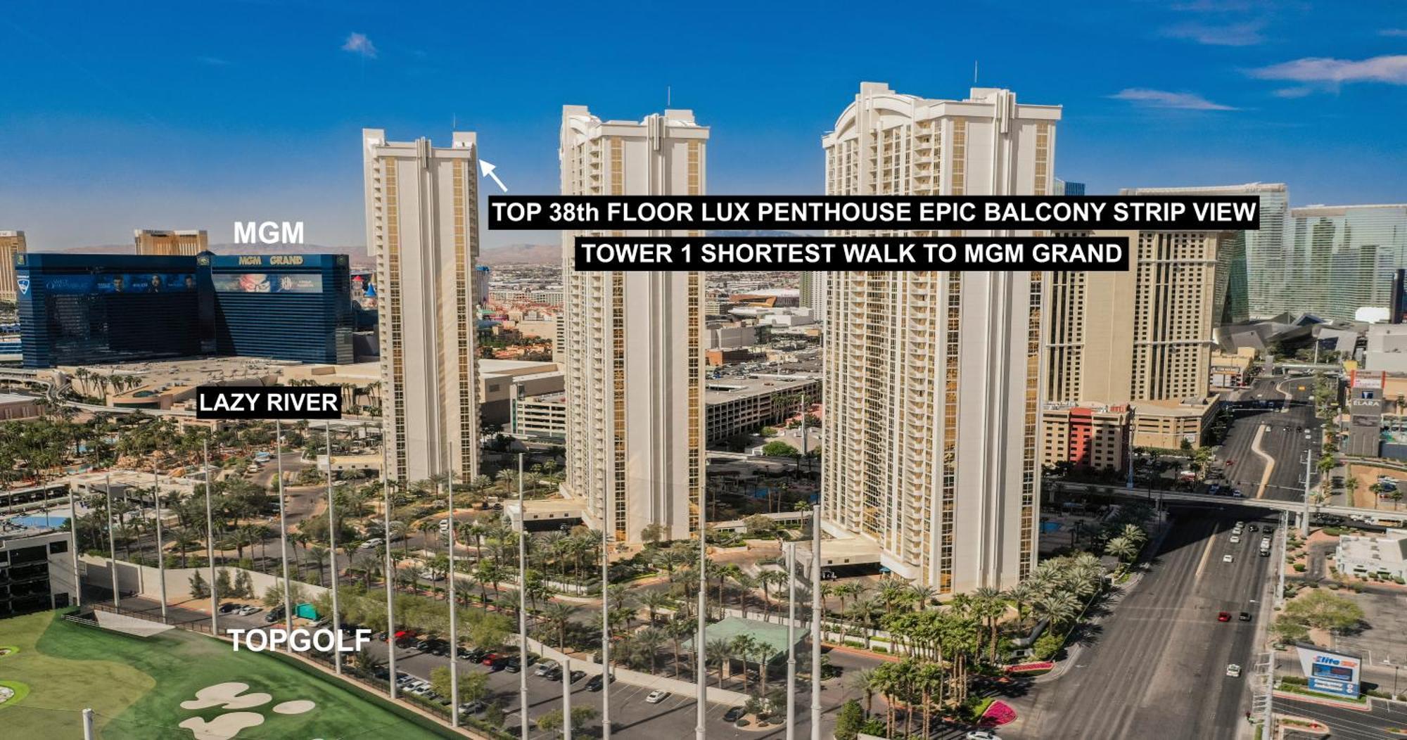 Signature Mgm Top 38Th Floor Penthouse Lux+ Best Balony Strip View Suite + No Resort Fee Las Vegas Exterior foto